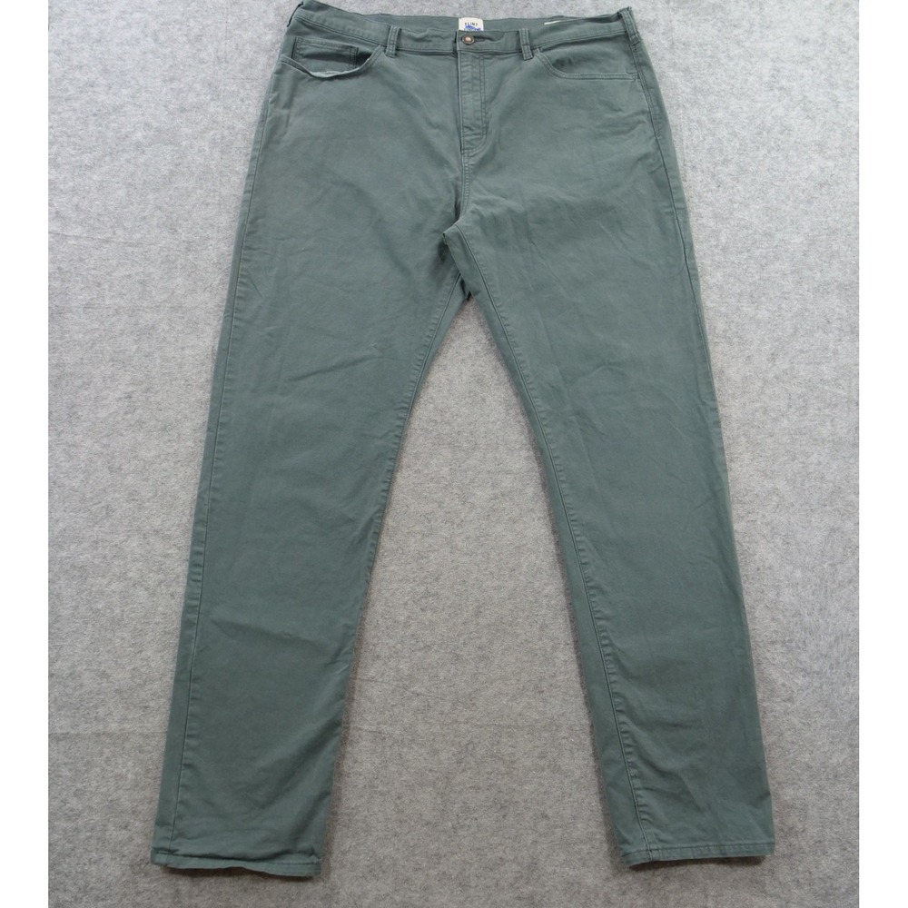 Flint Tinder Pants Mens 40Green Tapered Leg Flat Front 5 Pocket Mid Rise